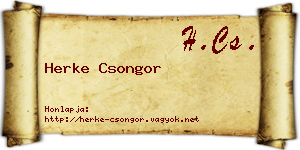 Herke Csongor névjegykártya